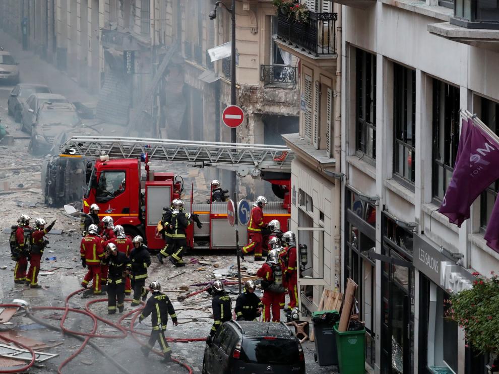 Lugar de la explosión, en el distrito 9 de París.