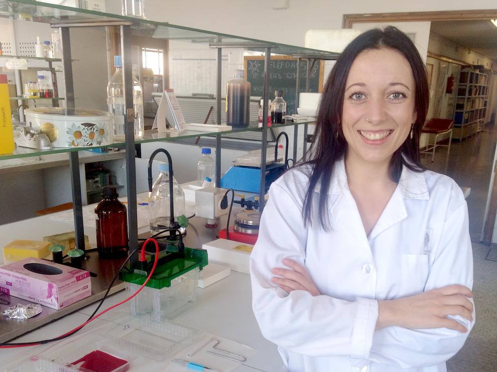 Gema Marín, primera doctora en Biotecnología graduada en la Universidad de Zaragoza.