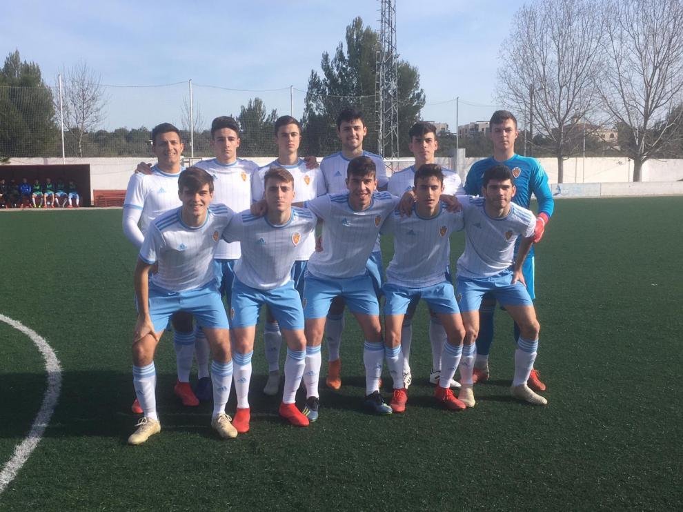 Once inicial del Real Zaragoza en el campo de la Penya Arrabal