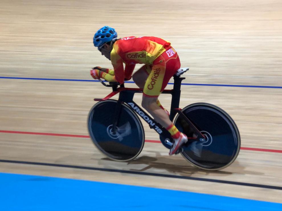 Eduardo Santas, en la prueba de Manchester.