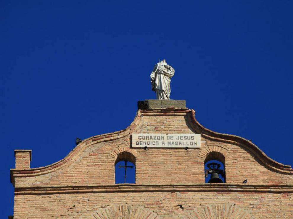 Estado en el que quedó la estatua tras la tormenta del pasado 20 de julio.
