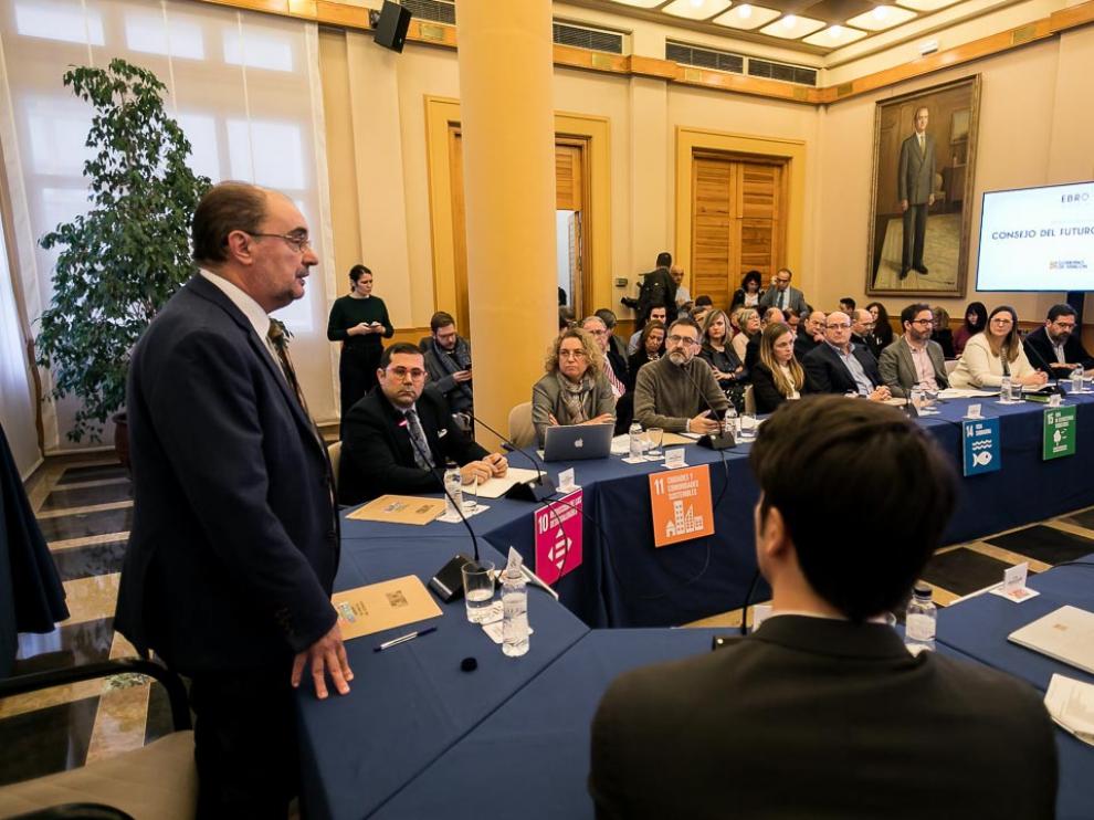 Lambán, en la Comisión del Futuro de Aragón