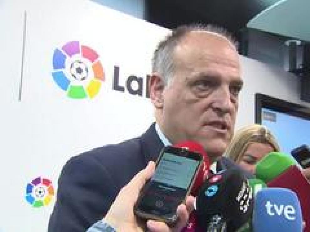 Tebas: "El Barça, el Levante y la RFEF tienen buenos juristas"