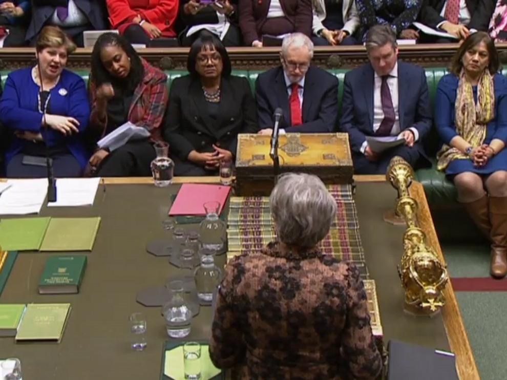 May en la Cámara de los Comunes.
