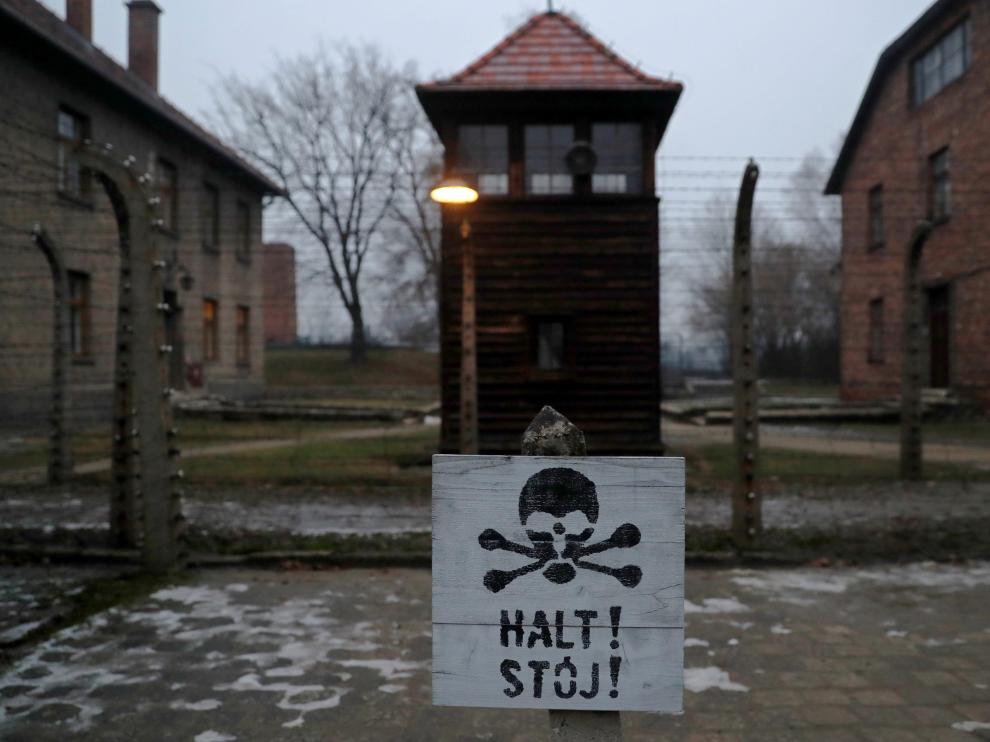 La entrada al campo de concentración de Auschwitz, en Polonia.