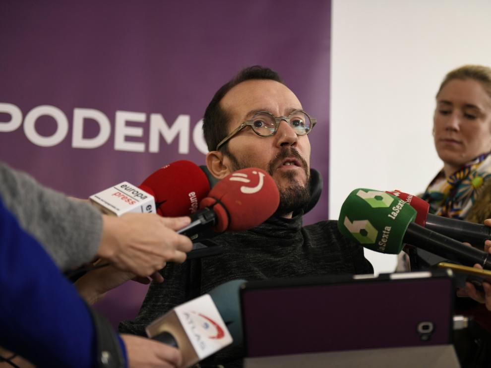 El secretario de Organización de Podemos, Pablo Echenique.