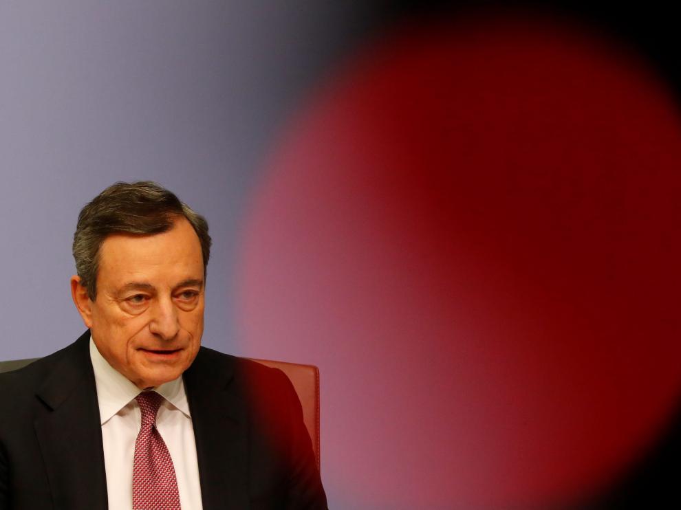 El presidente del BCE, Mario Draghi, en rueda de prensa.
