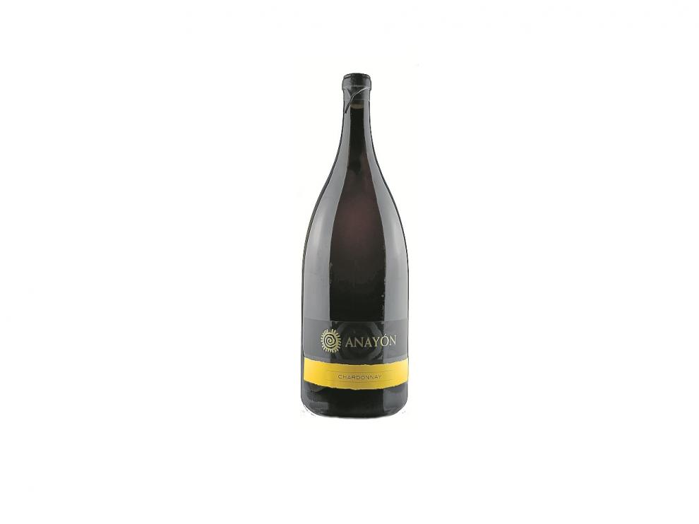 Botella de cinco litros de Anayón Chardonnay 2017.