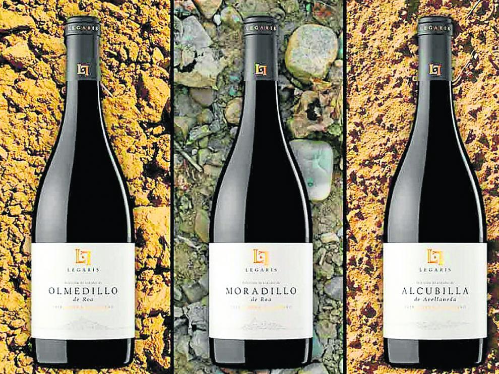 Los tres nuevos vinos 'de pueblo' de la bodega Legaris, de la D.O. Ribera del Duero.