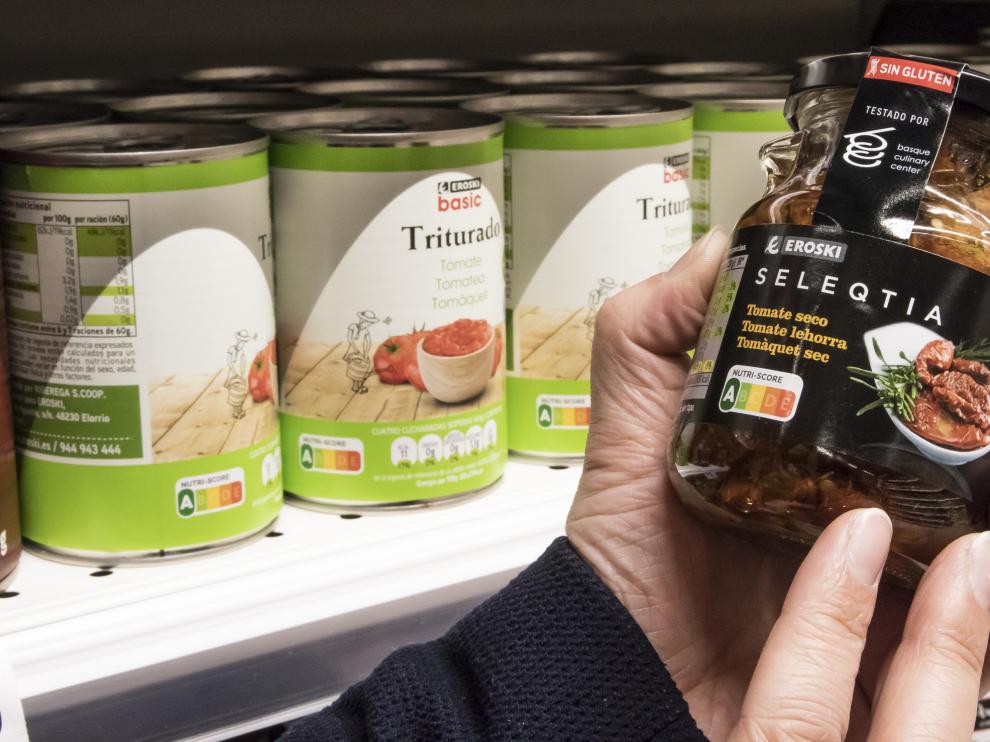 Los primeros productos que cuentan con el etiquetado Nutri-Score. Eroski