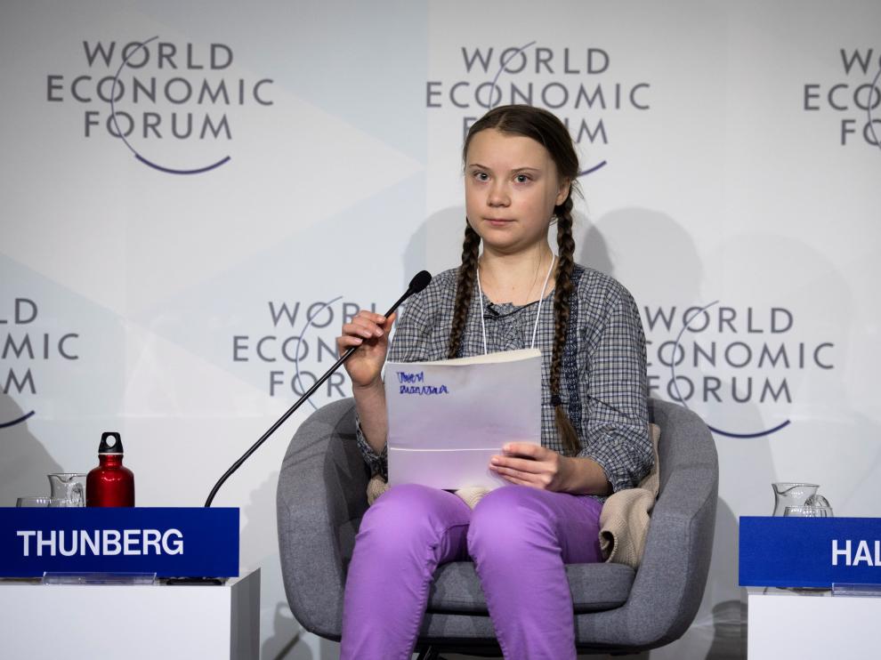 Greta Thunberg, la adolescente sueca en huelga cada viernes contra el cambio climático.