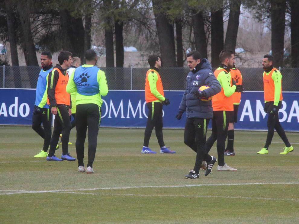 Francisco Rodríguez, pensativo, durante un entrenamiento de esta semana.