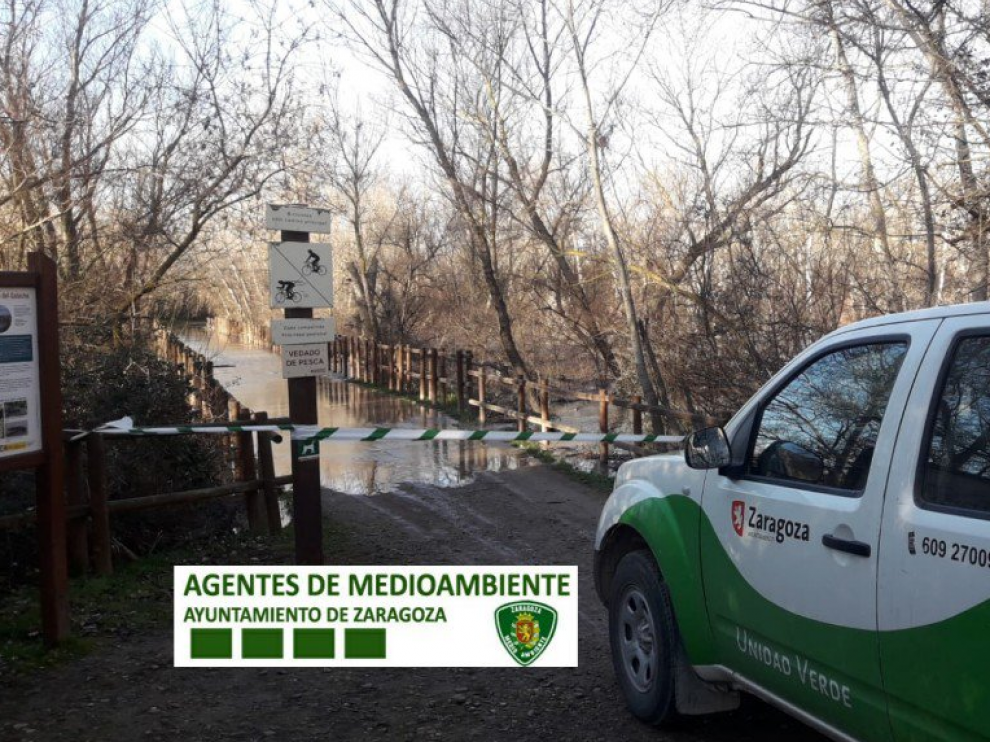Cerrado el acceso al Galacho de Juslibol