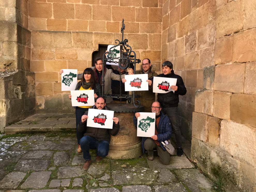 Representantes de Teruel Existe y Soria Ya, en la capital soriana