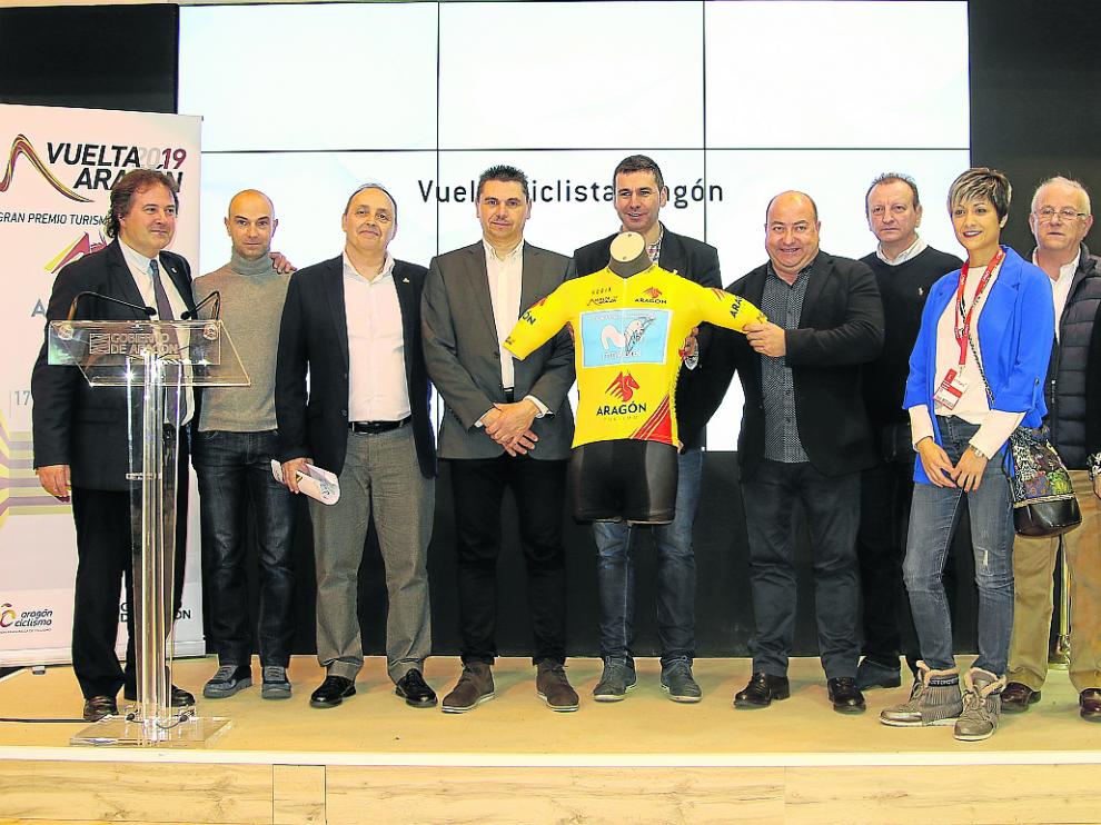 Presentación de la Vuelta a Aragón, que tuvo lugar ayer en Fitur.