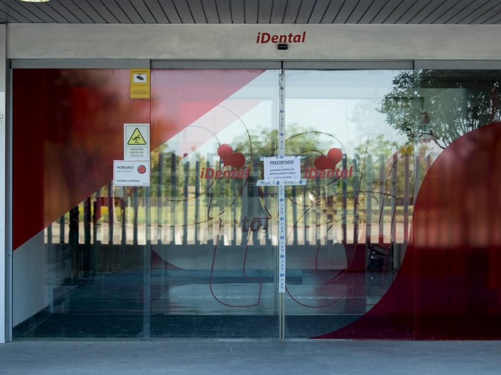 Instalaciones precintadas de iDental en Zaragoza.