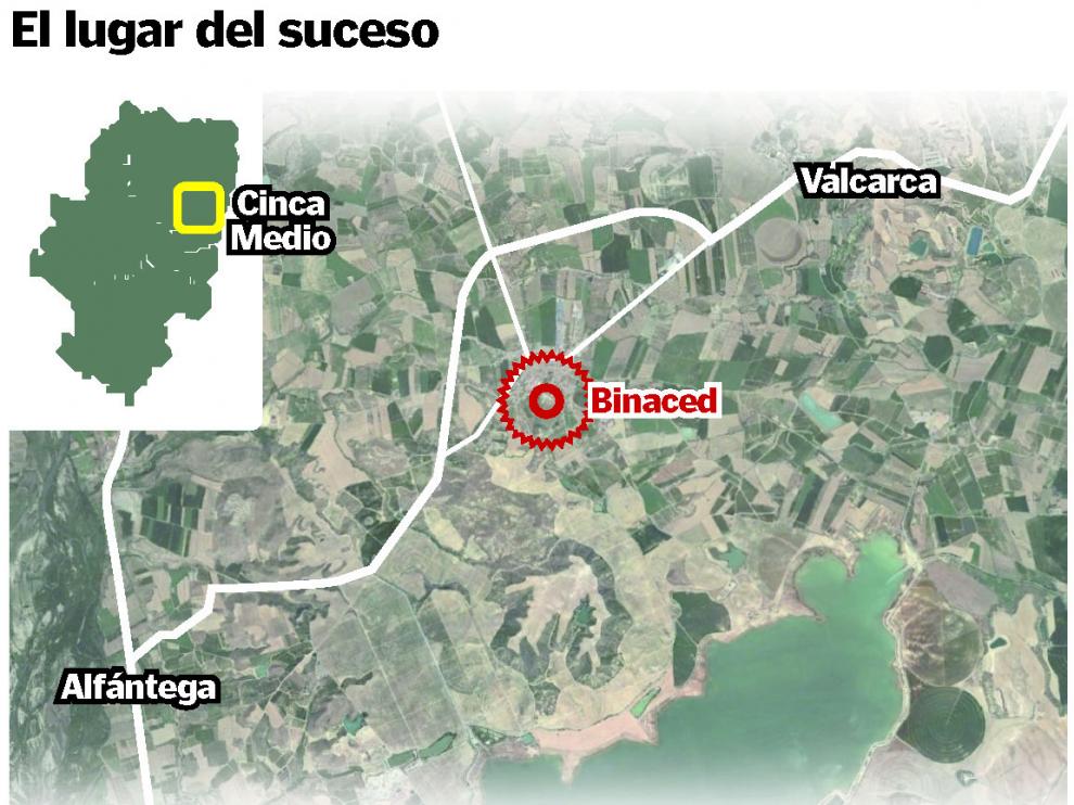 El accidente ocurrió este domingo en una balsa del municipio de Binaced