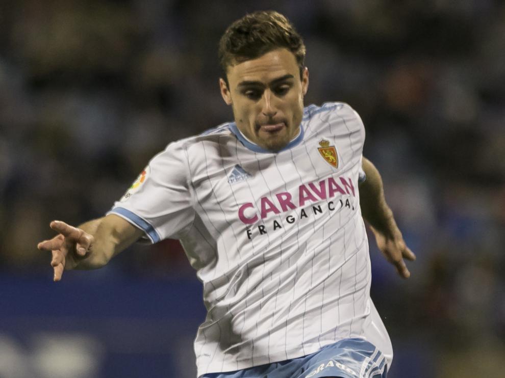 Lasure en el partido contra el Oviedo.