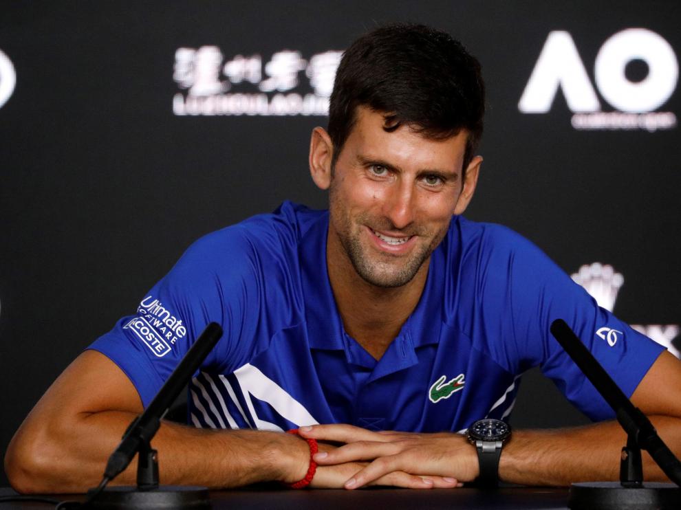 Djokovic, en rueda de prensa tras vencer a Rafa Nadal en Melbourne