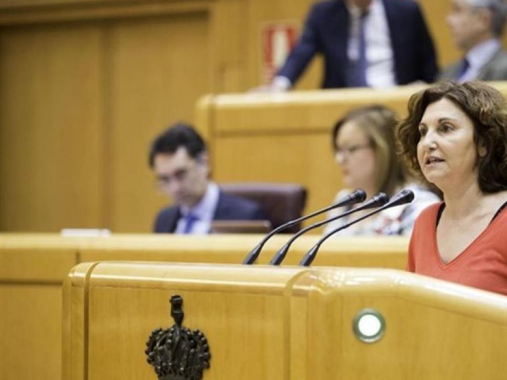 Pilar Garrido, nueva portavoz de Unidos Podemos en el Senado.