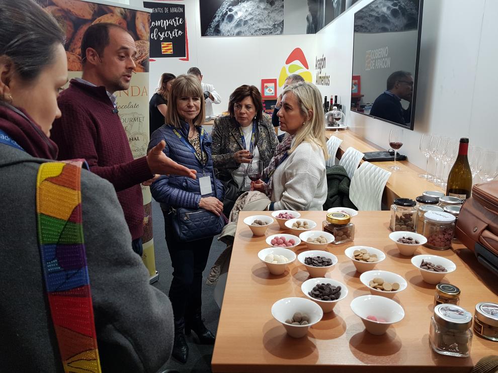 Actividades en el puesto reservado para Aragón en la feria gastronómica Madrid Fusión
