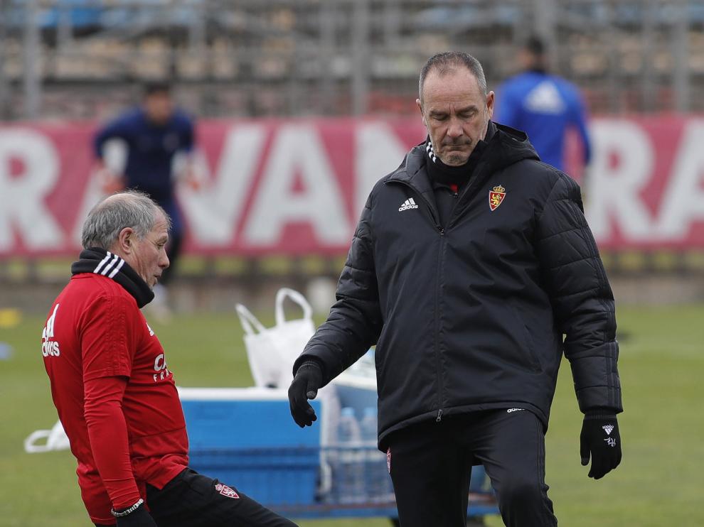 Víctor Fernández, en el entrenamiento del martes en la Ciudad Deportiva.