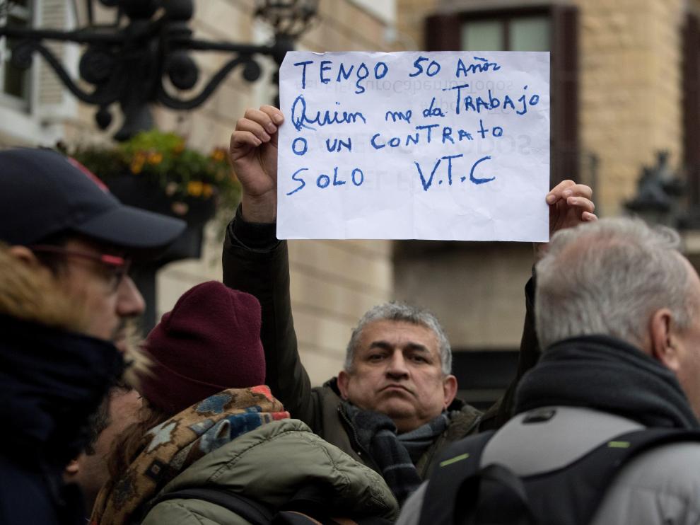 Los conductores VTC se han manifestado contra la medida en Barcelona.