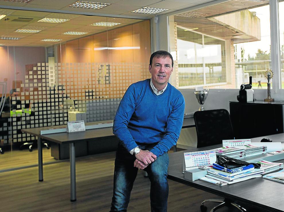 Alberto Belsué, el martes en las oficinas de la Ciudad Deportiva del Real Zaragoza.