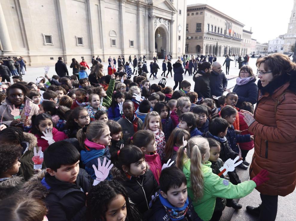 El colegio Escuelas Pías ha celebrado este miércoles el Día Mundial Escolar por la Paz y la No Violencia