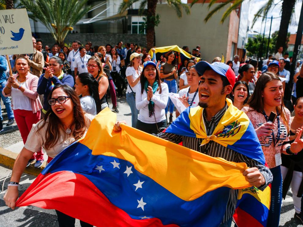Manifestación en Caracas.