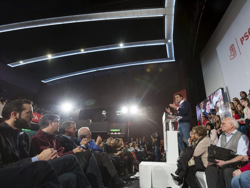 El mitin del PSOE se celebrará en los cines Palafox, el mismo escenario elegido para cerrar la campaña de las generales con Sánchez en diciembre de 2015.