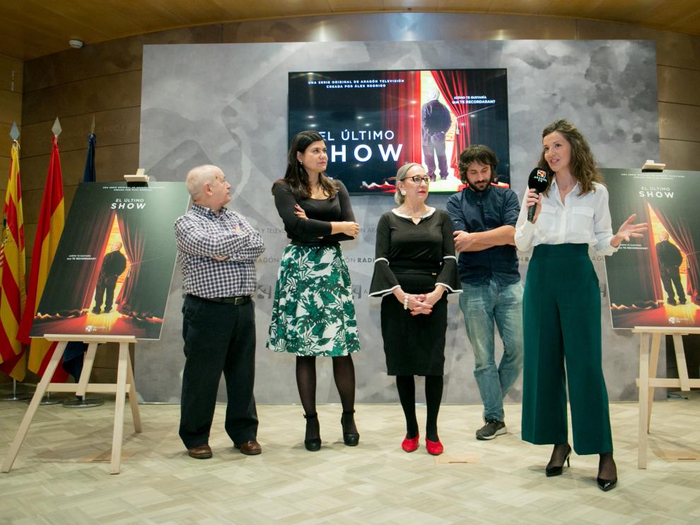 Tirado, Azcona, Gavasa, Rodrigo y Ruiz, ayer en la presentación de 'El último show'.