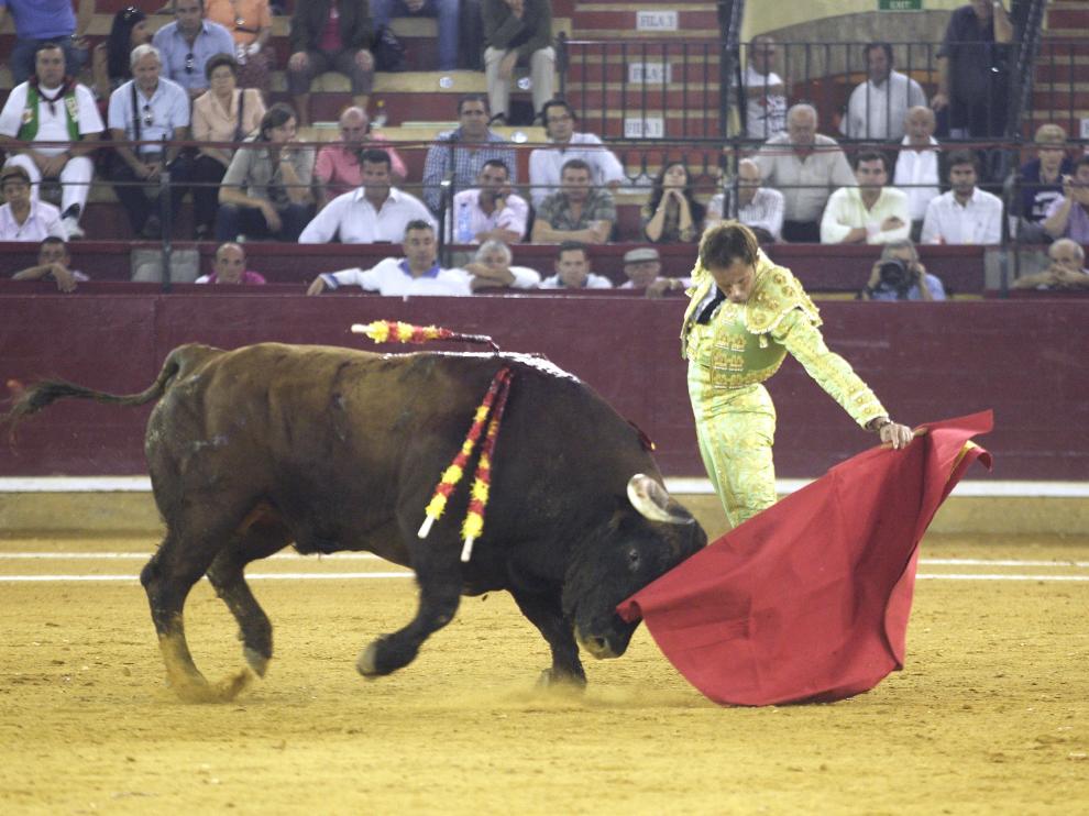 Carlos Gallego, en su última comparecencia en la Feria del Pilar de Zaragoza.