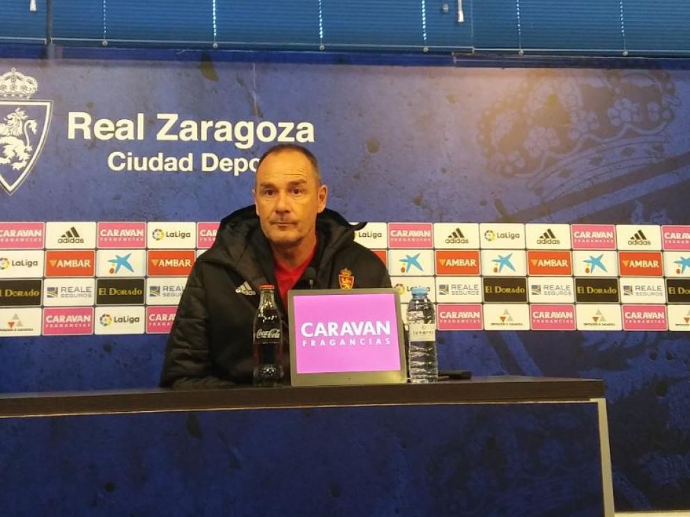 Víctor Fernández, en la rueda de prensa de este viernes.