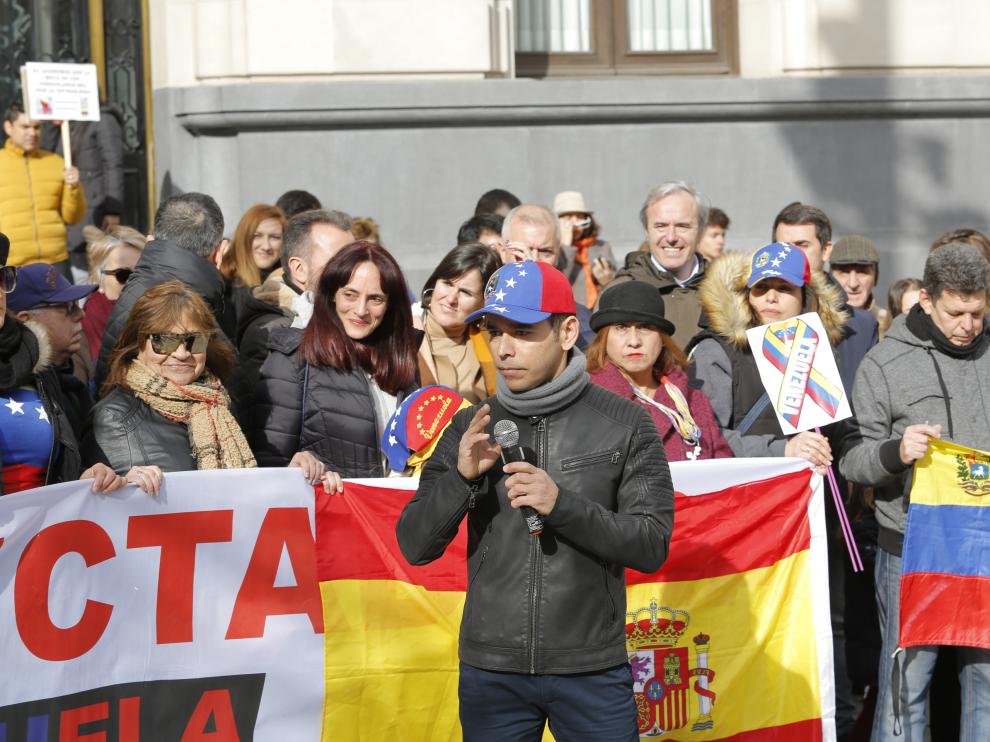 Concentración en Zaragoza contra el régimen de Maduro en Venezuela