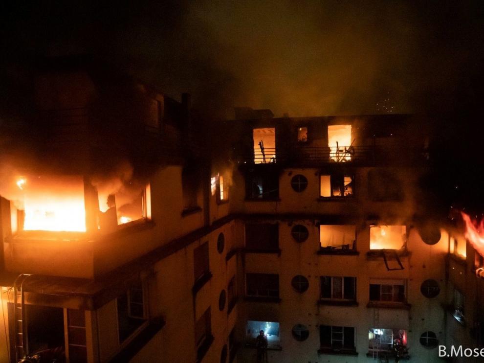 Incendio en una vivienda de París