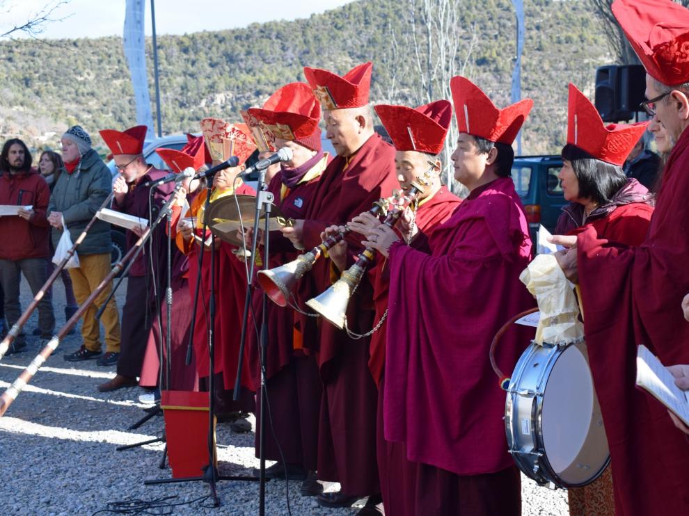 Un momento de la celebración del Año Nuevo Tibetano este martes.
