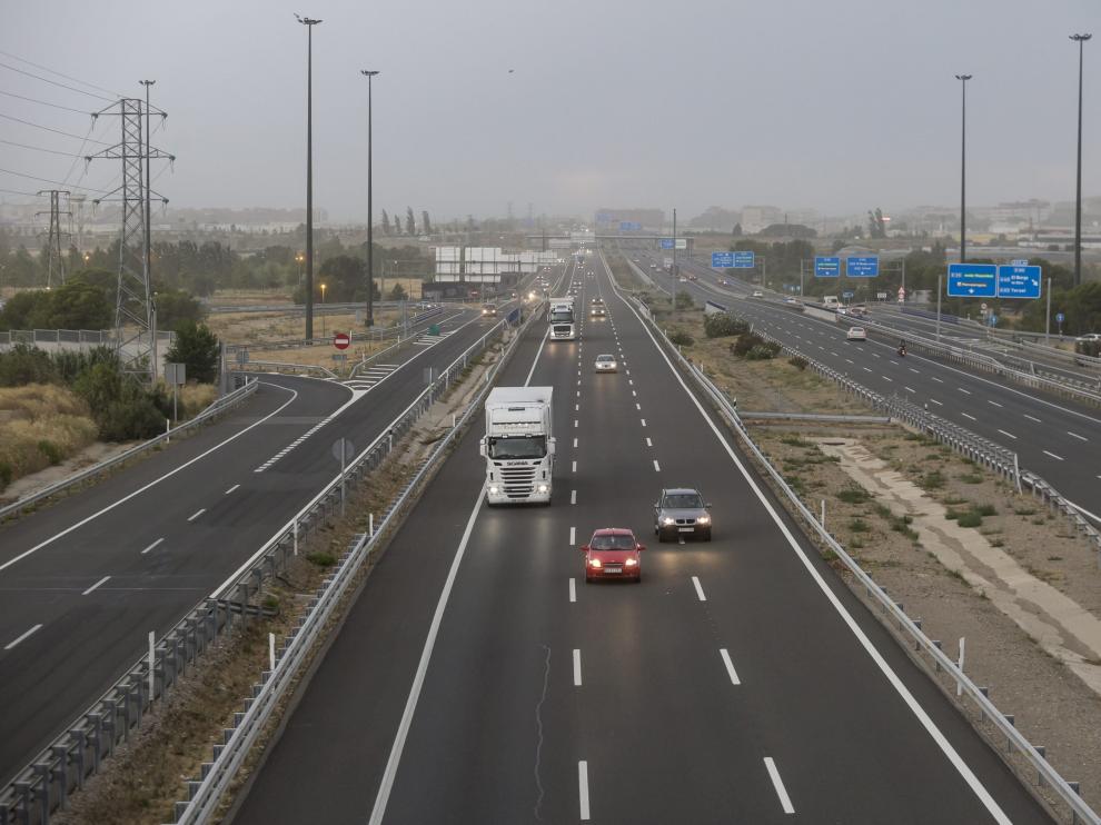 Imagen de archivo de la A-2, convertida en Ronda Norte a su paso por Zaragoza.