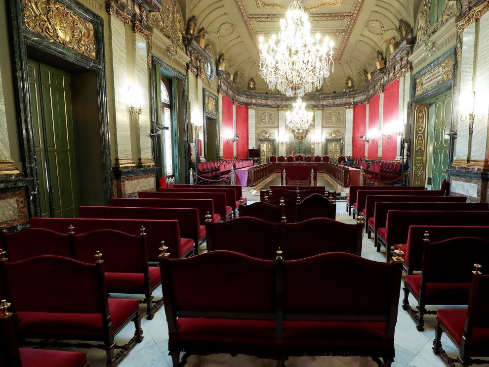 La sala del Supremo en la que se juzgará a los responsables del 'procés'.