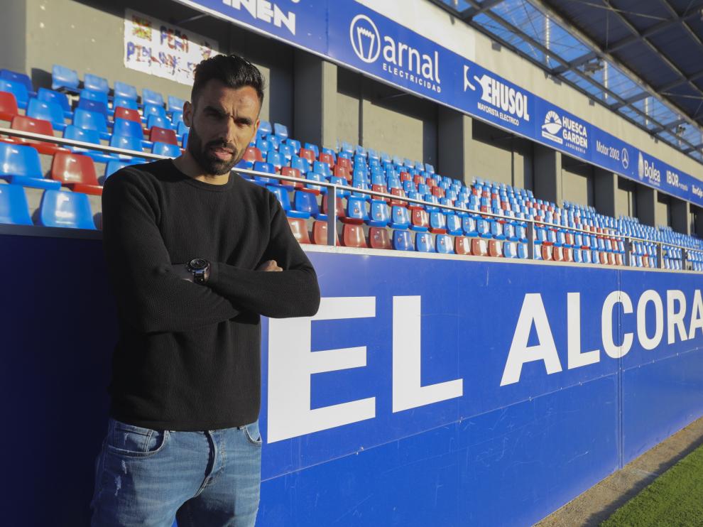 Enric Gallego, en El Alcoraz.