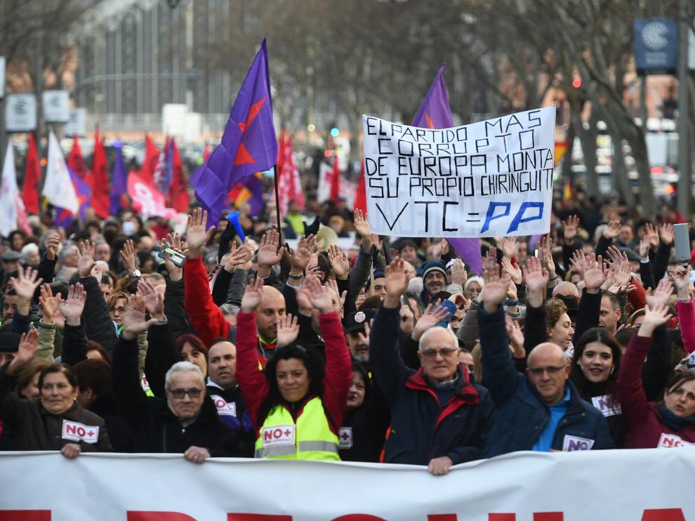 Manifestación este sábado de los taxistas en Madrid