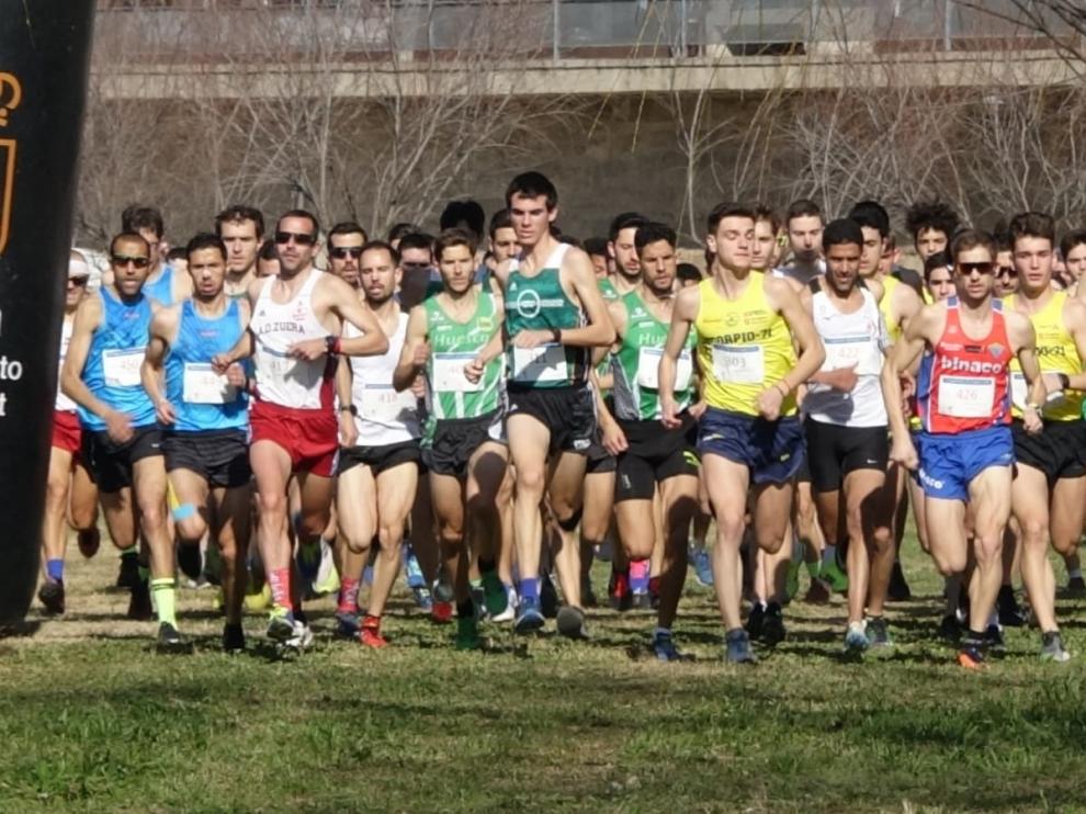 Salida de la prueba absoluta masculina en el IX Cross de La Estacada