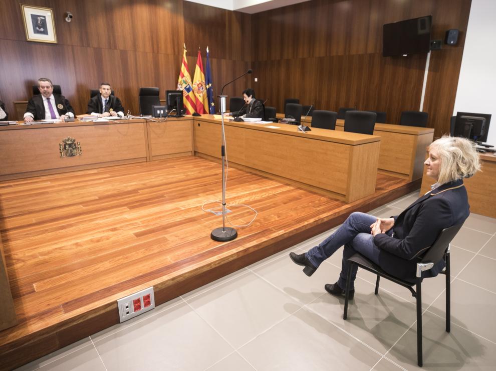 Rosario Cabrera durante el juicio que se celebró en la Audiencia de Zaragoza la semana pasada.