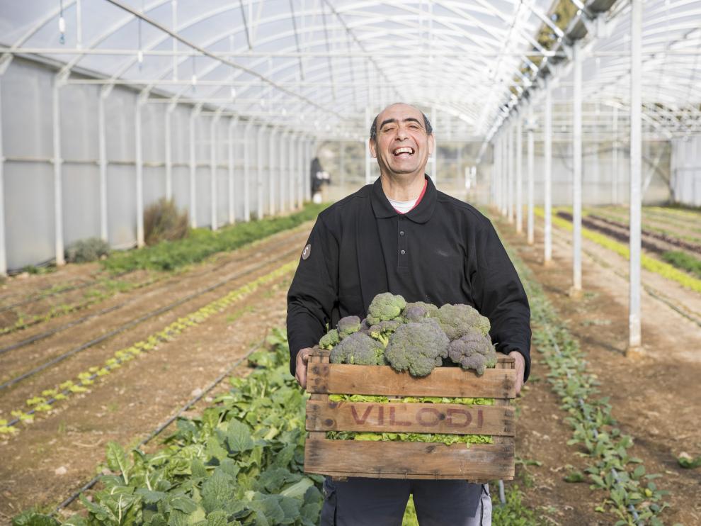 La huerta ecológica de Atades Huesca da pie a numerosas actividades durante el año.