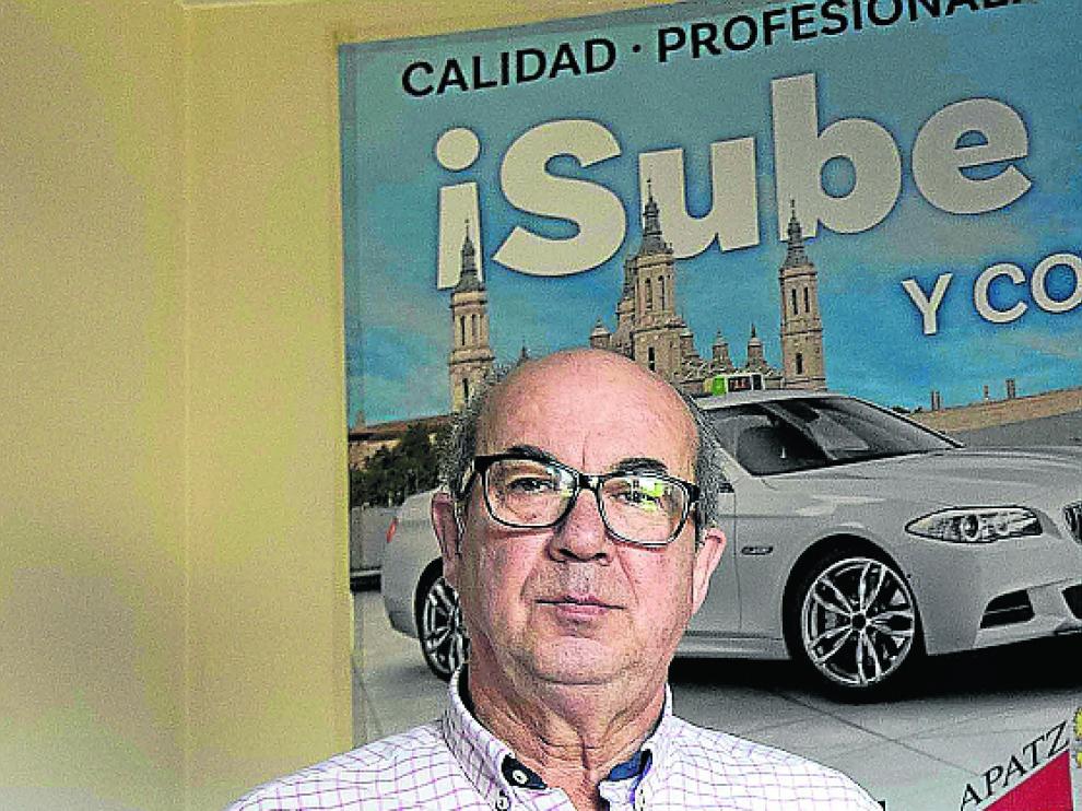 Mariano Morón,en la cooperativa de taxis.