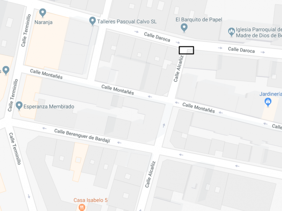 El accidente ocurrió por la mañana en la calle alcañiz