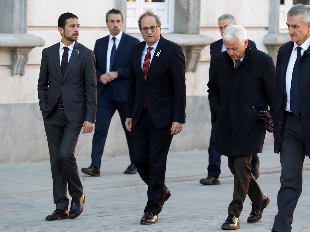 Quim Torra a su llegada al Tribunal Supremo.