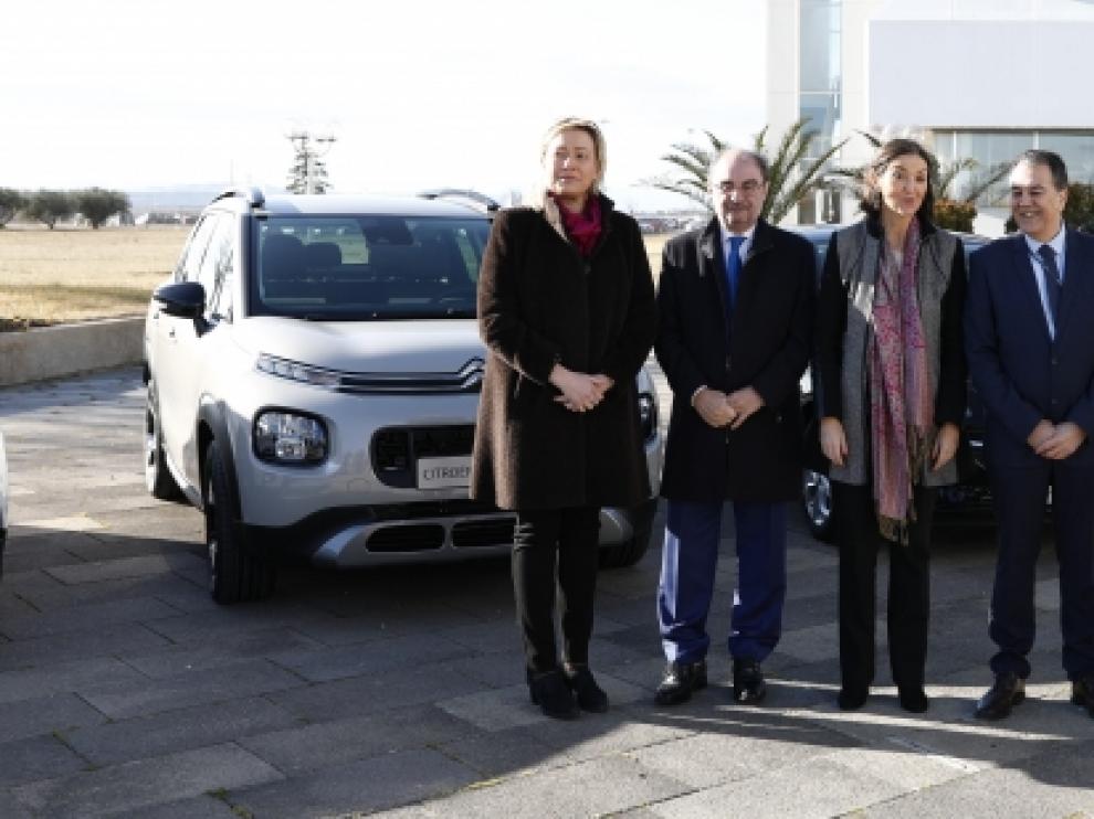Javier Lambán acompañó a la ministra Maroto en su visita a la planta de Opel/PSA.