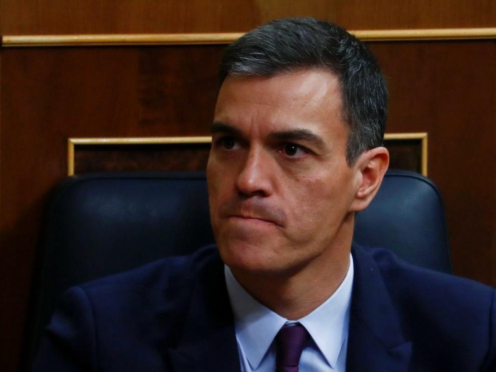 Pedro Sánchez en el Pleno del debate de las enmiendas a la totalidad de los Presupuestos.
