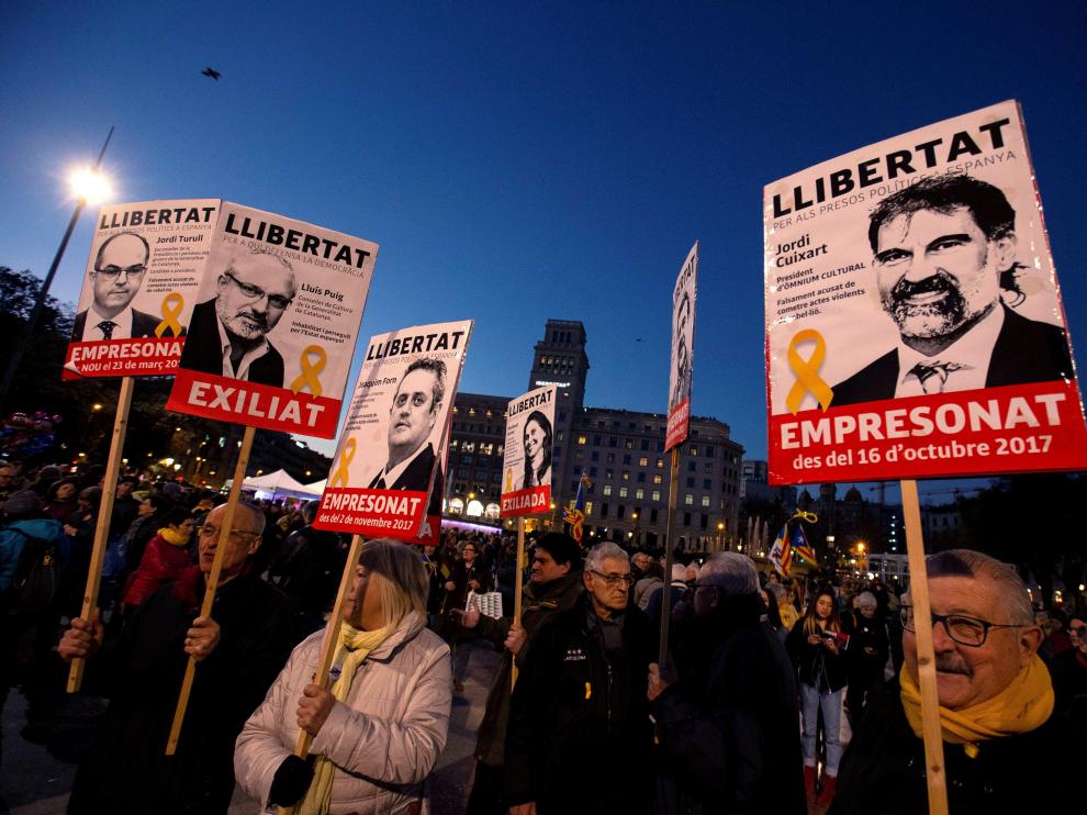 Protesta contra el juicio del 'procés'